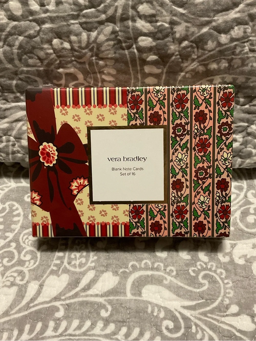 NIB Vera Bradley Blank Holiday Note Cards with Envelopes - Set of 16 Box 2
